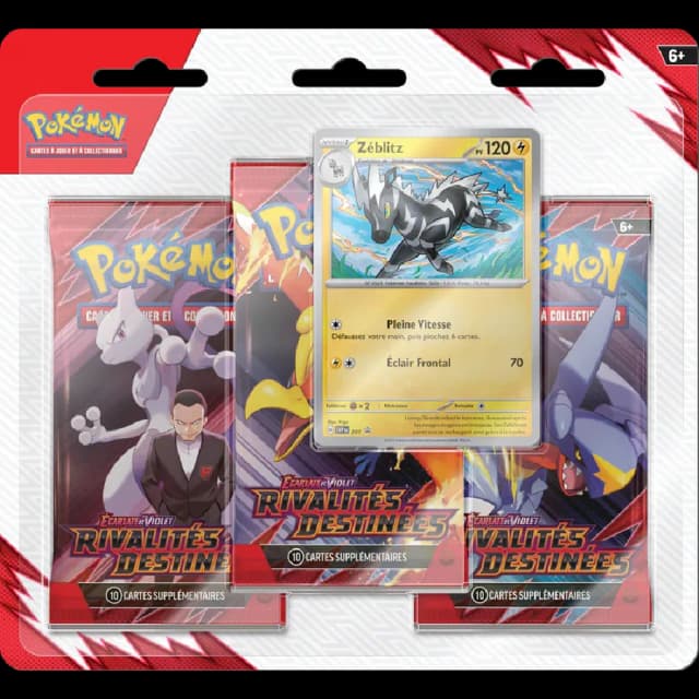 Pokémon - Écarlate et Violet - Pack blister de 3 Boosters EV10 FR (1 pack aléatoire)