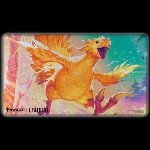 Ultra Pro - Magic: The Gathering - Universes Beyond: Final Fantasy - Tapis de jeu Holofoil Premium Traveling Chocobo Yellow