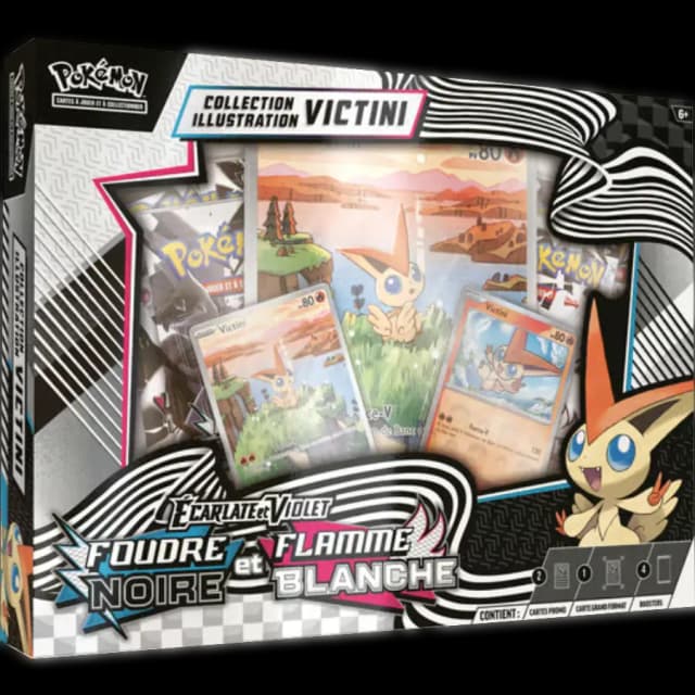 Pokémon JCC : Collection Illustration Victini Écarlate et Violet - EV 10.5 Foudre Noire et Flamme Blanche- FR