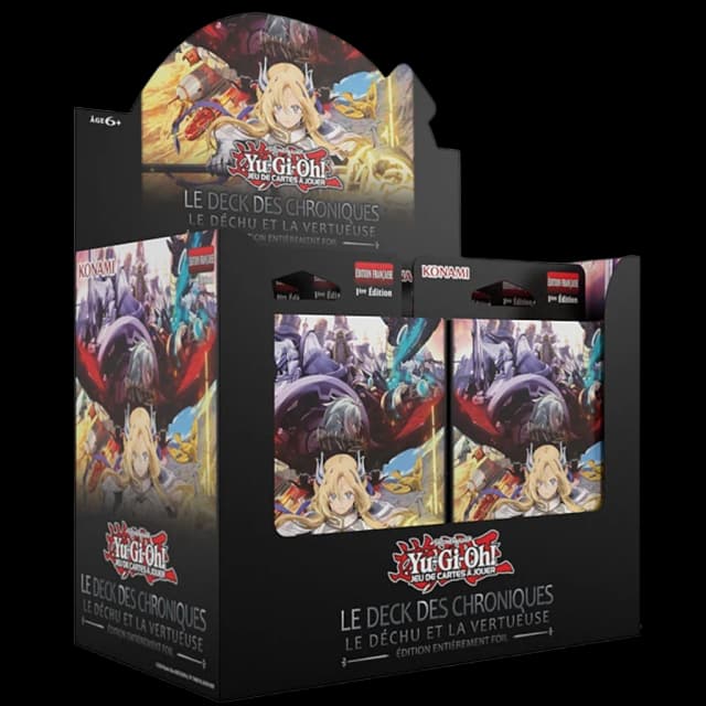 Yu-Gi-Oh! Display de 8 Decks de Structure : Le Déchu et la Vertueuse - Édition entièrement Foil  - FR